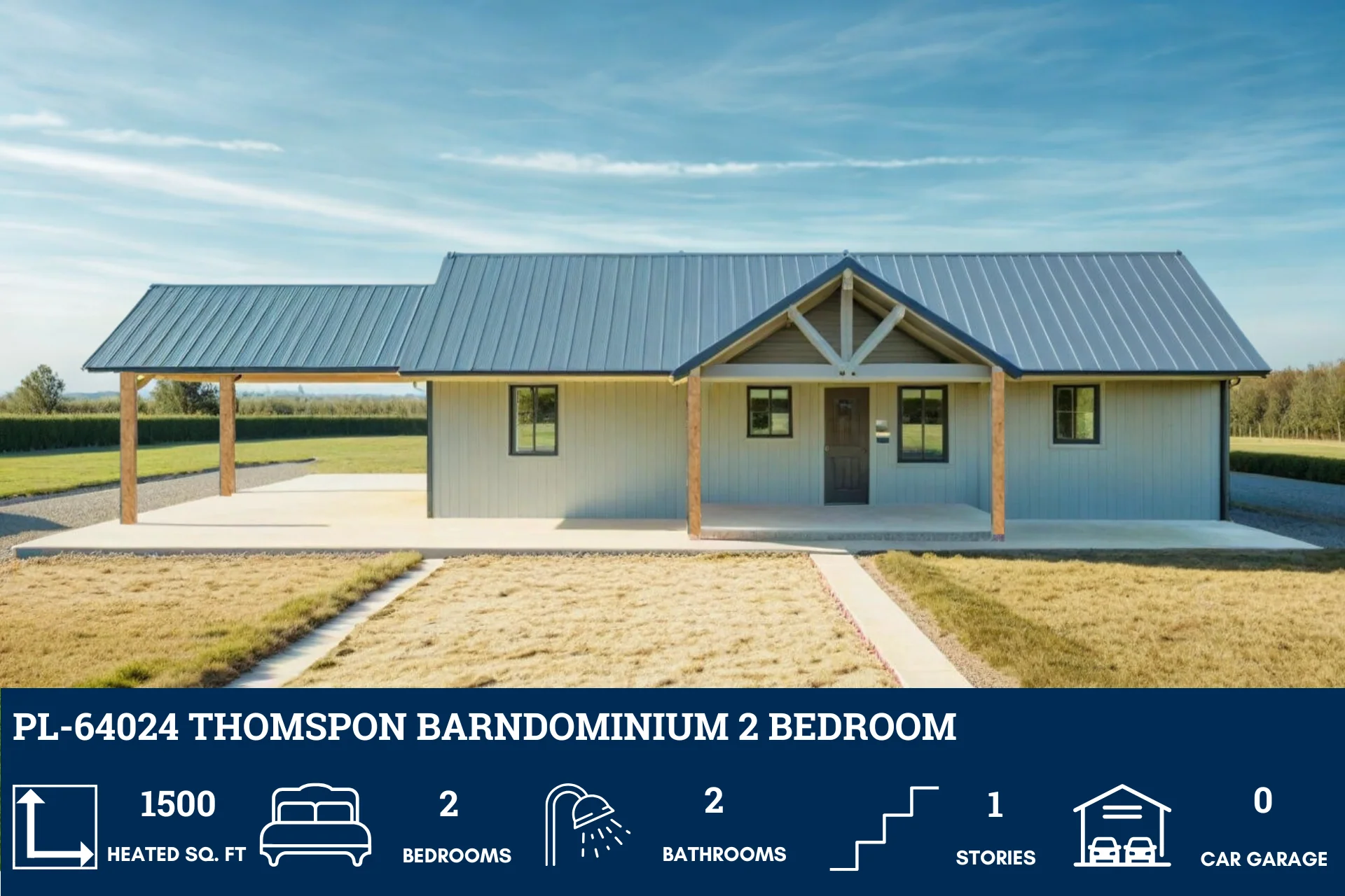 PL-64024 Thompson Barndominium House Plan - Image 6