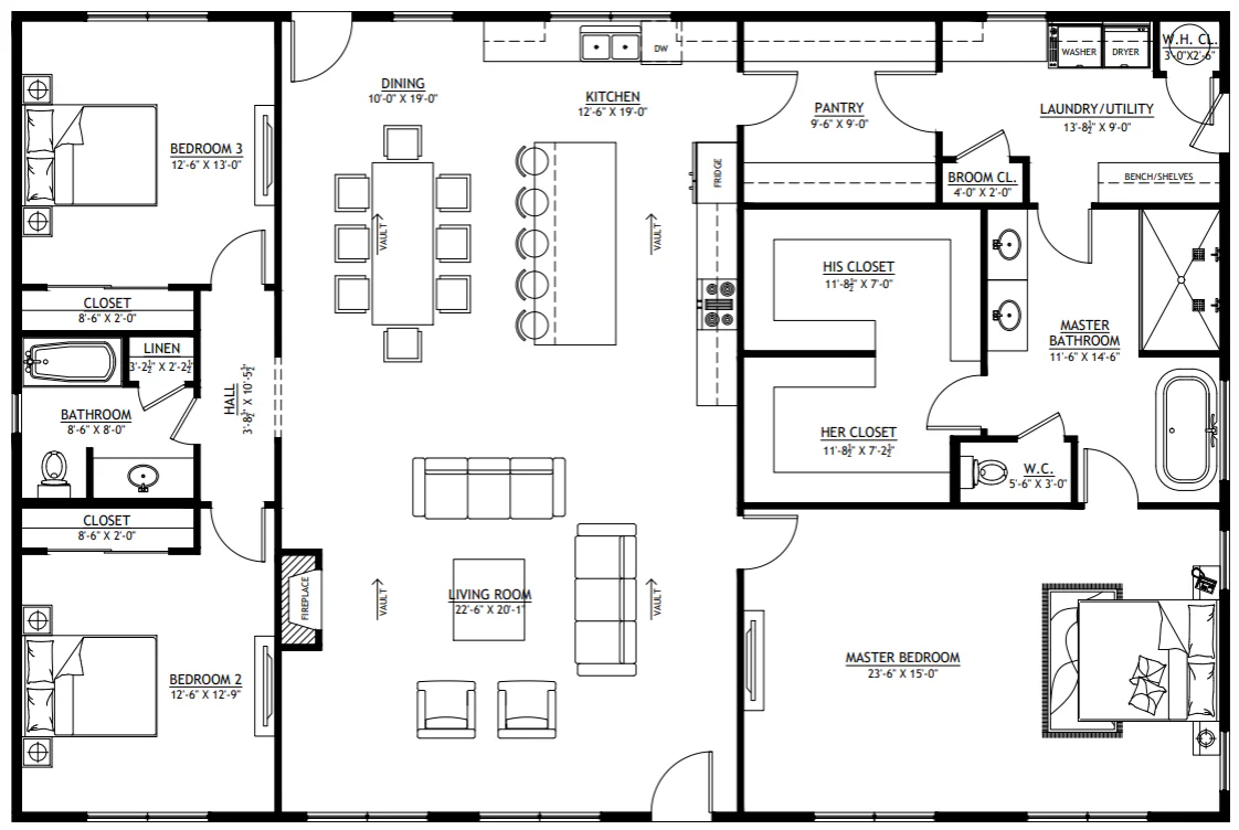 PL-64026 Monica Barndominium House Plan - Image 13