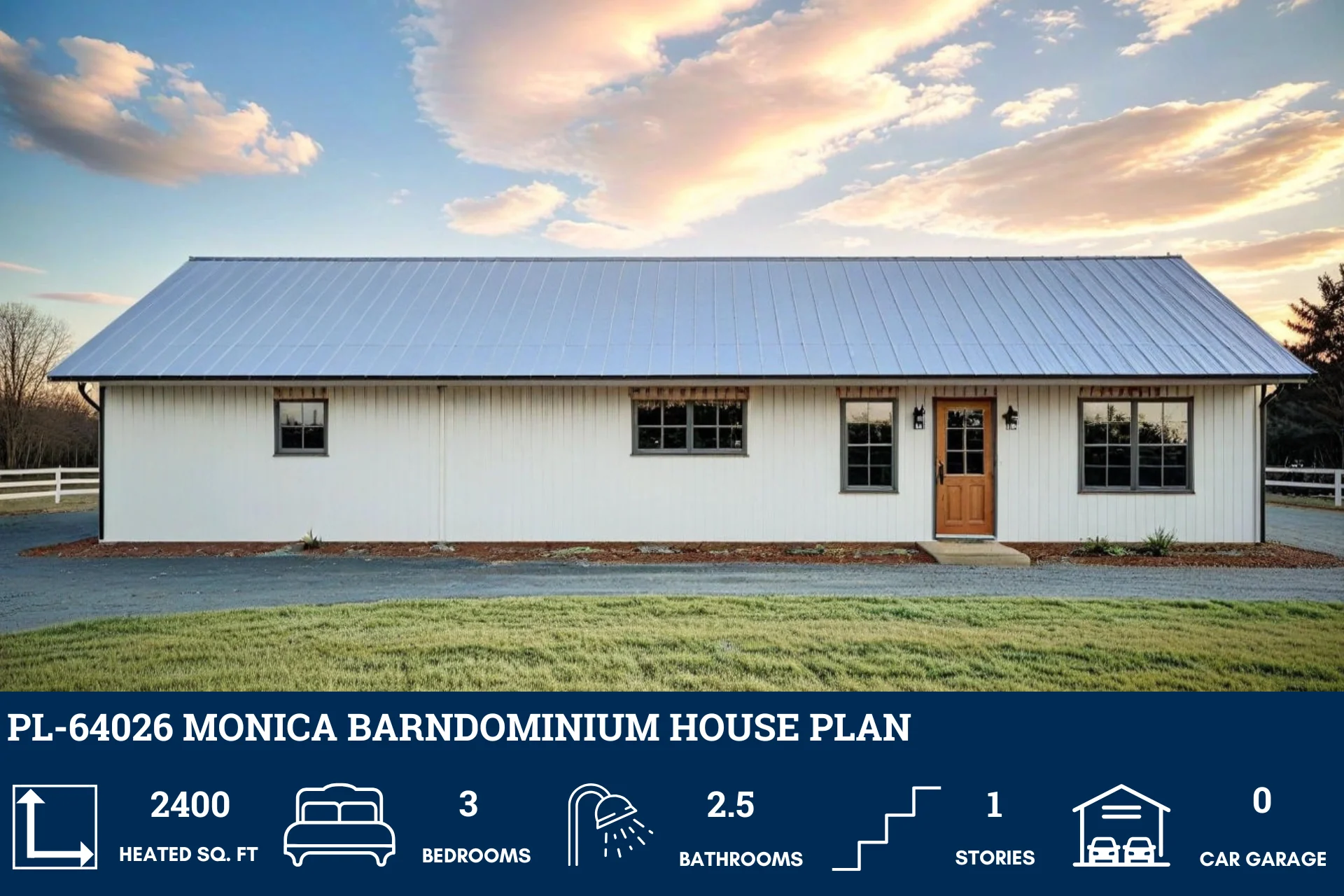 PL-64026 Monica Barndominium House Plan - Image 6