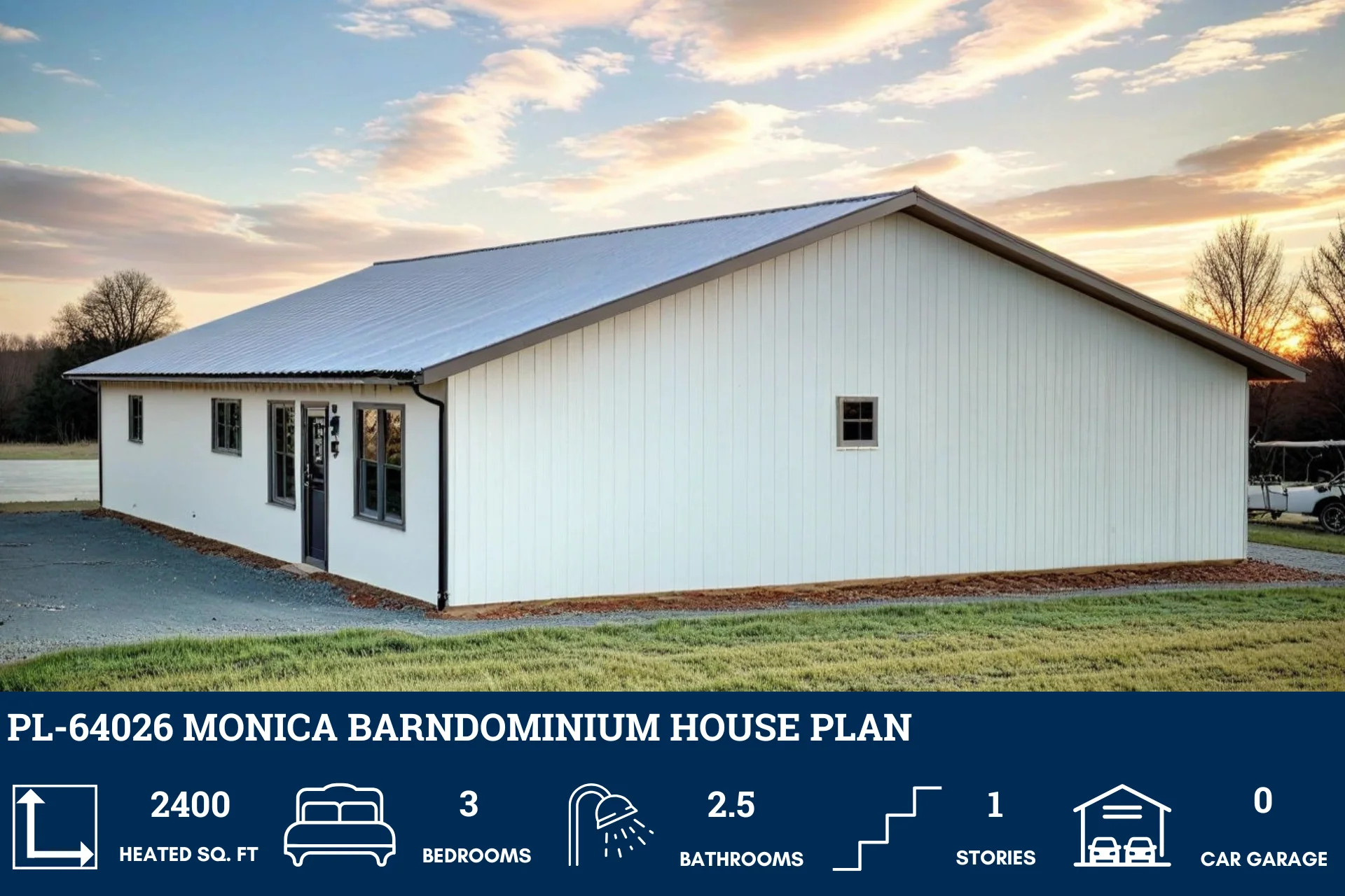 PL-64026 Monica Barndominium House Plan - Image 7