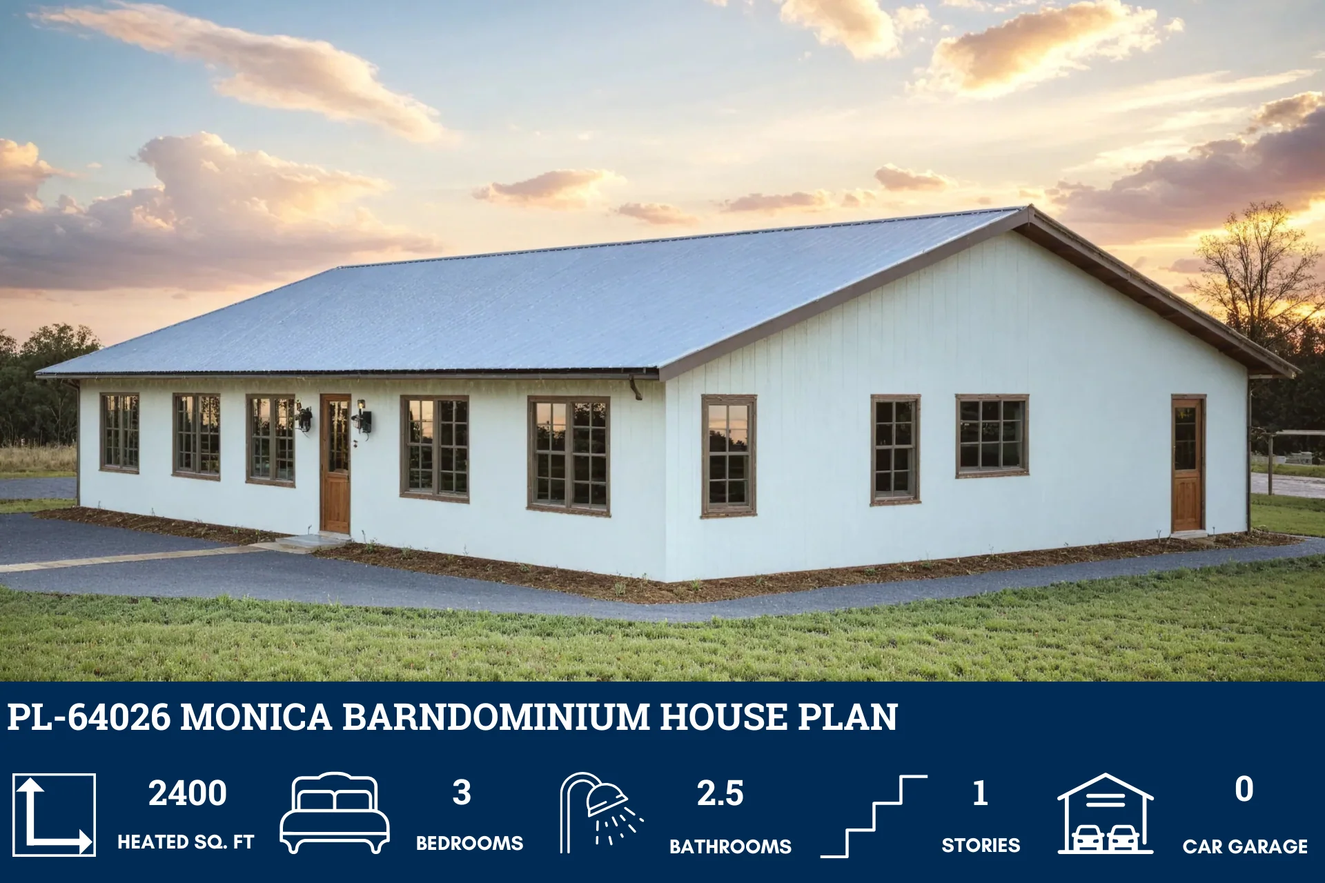 PL-64026 Monica Barndominium House Plan - Image 8