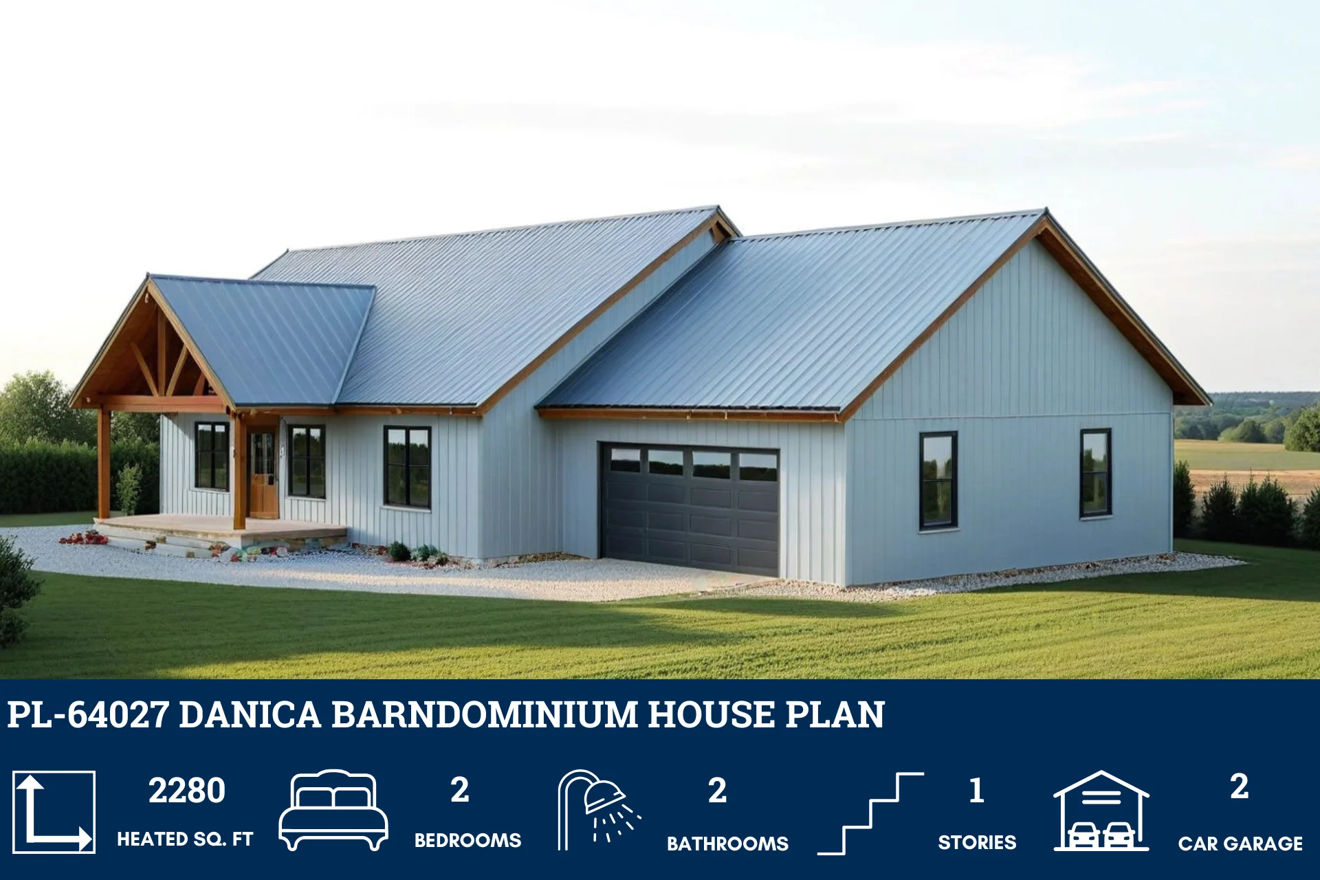 PL-64027 Danica Barndominium House Plan - Image 10