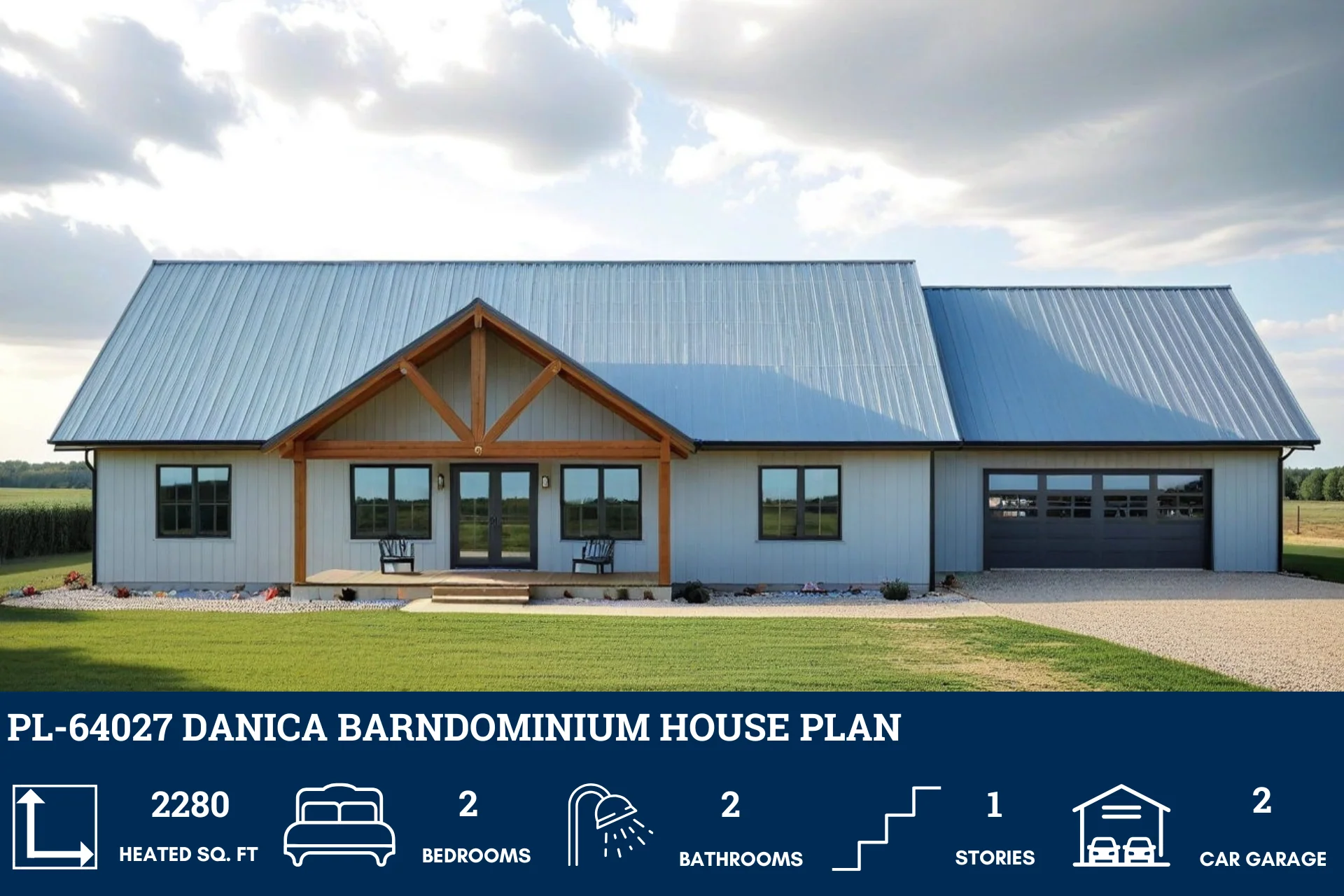 PL-64027 Danica Barndominium House Plan - Image 6