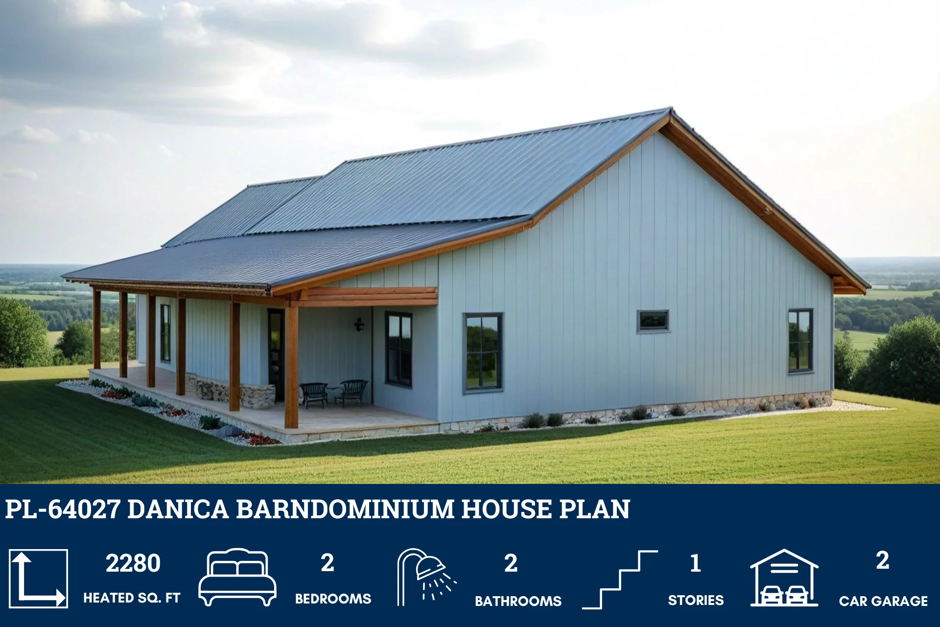 PL-64027 Danica Barndominium House Plan - Image 7