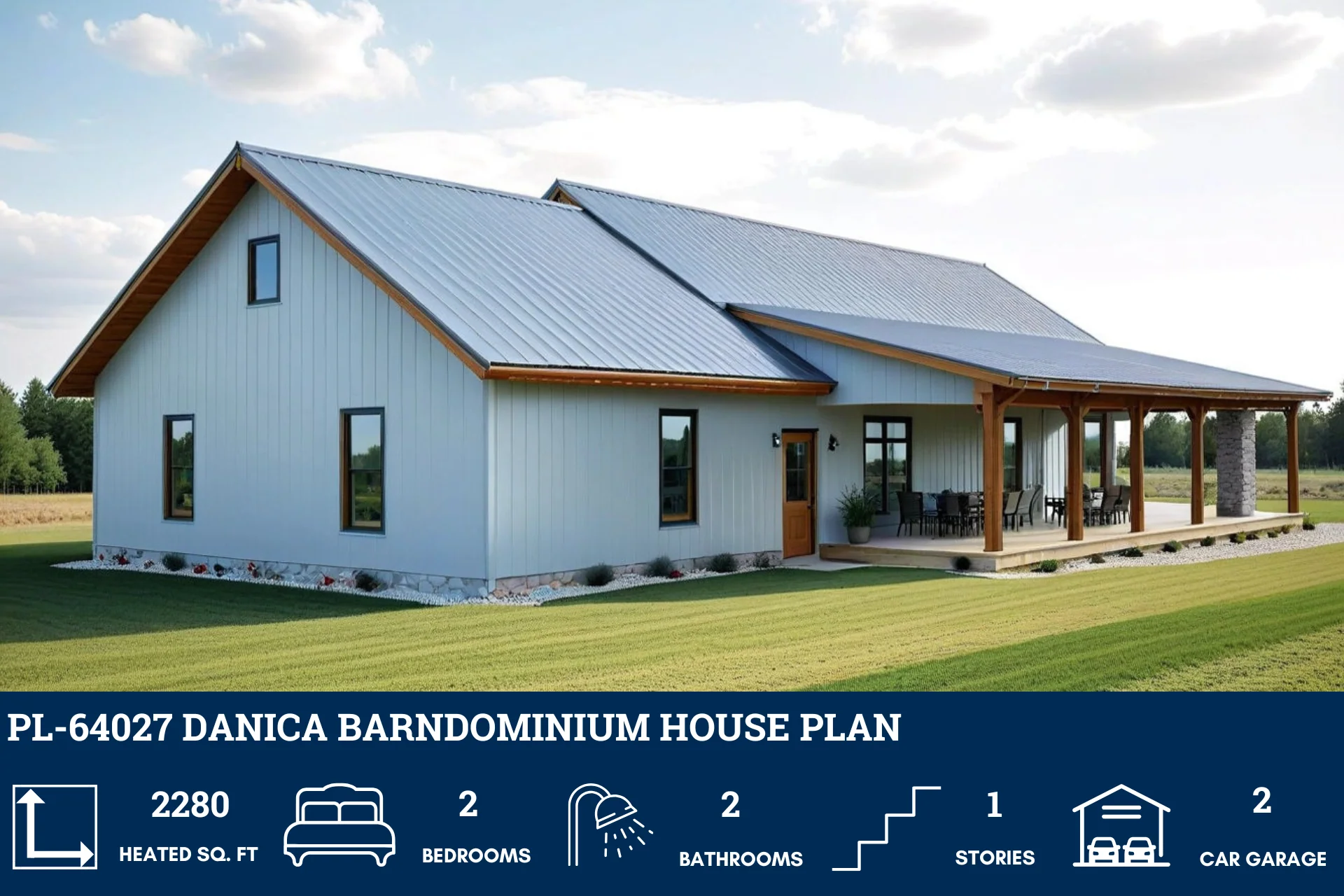 PL-64027 Danica Barndominium House Plan - Image 8
