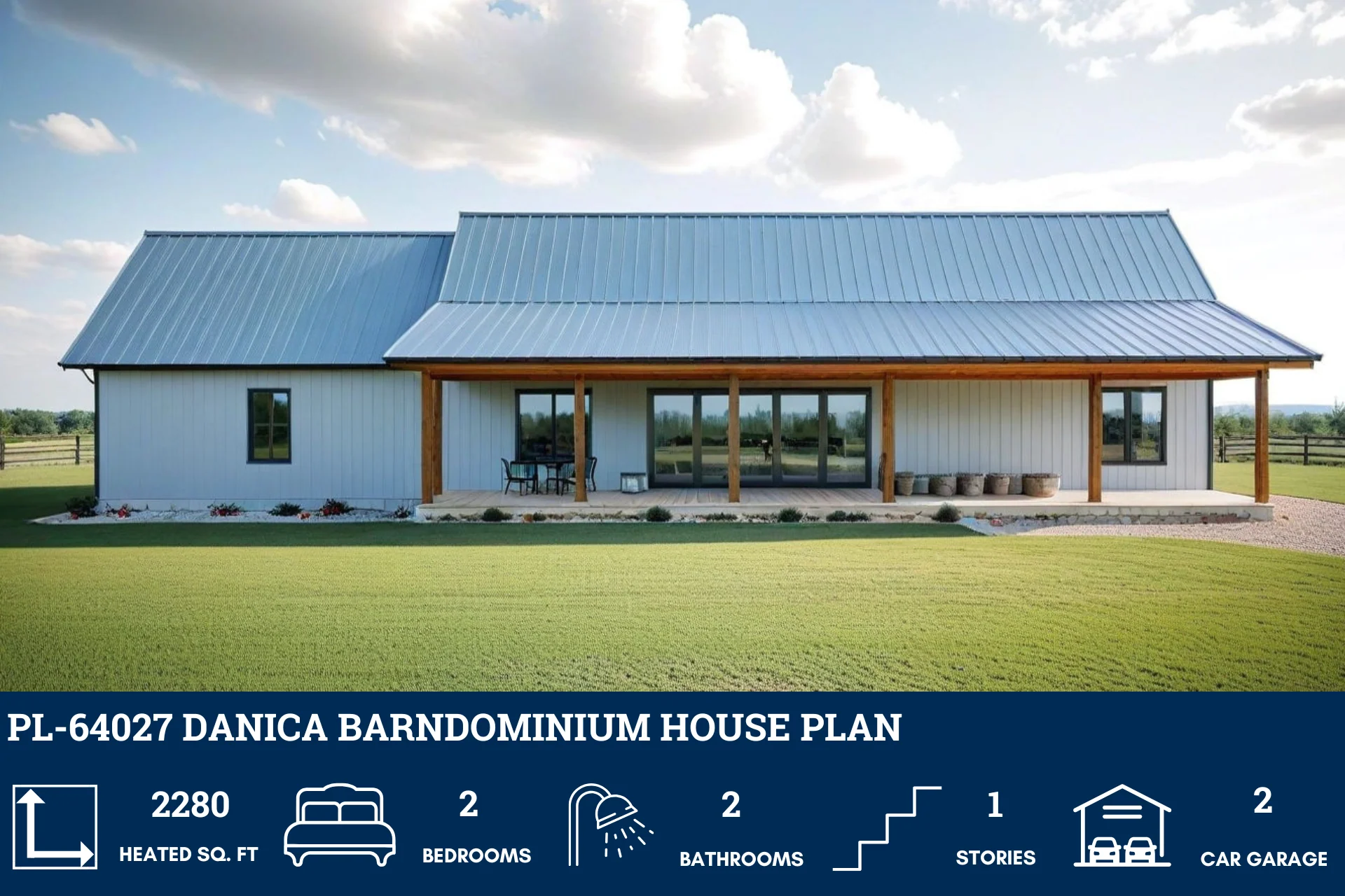 PL-64027 Danica Barndominium House Plan - Image 9