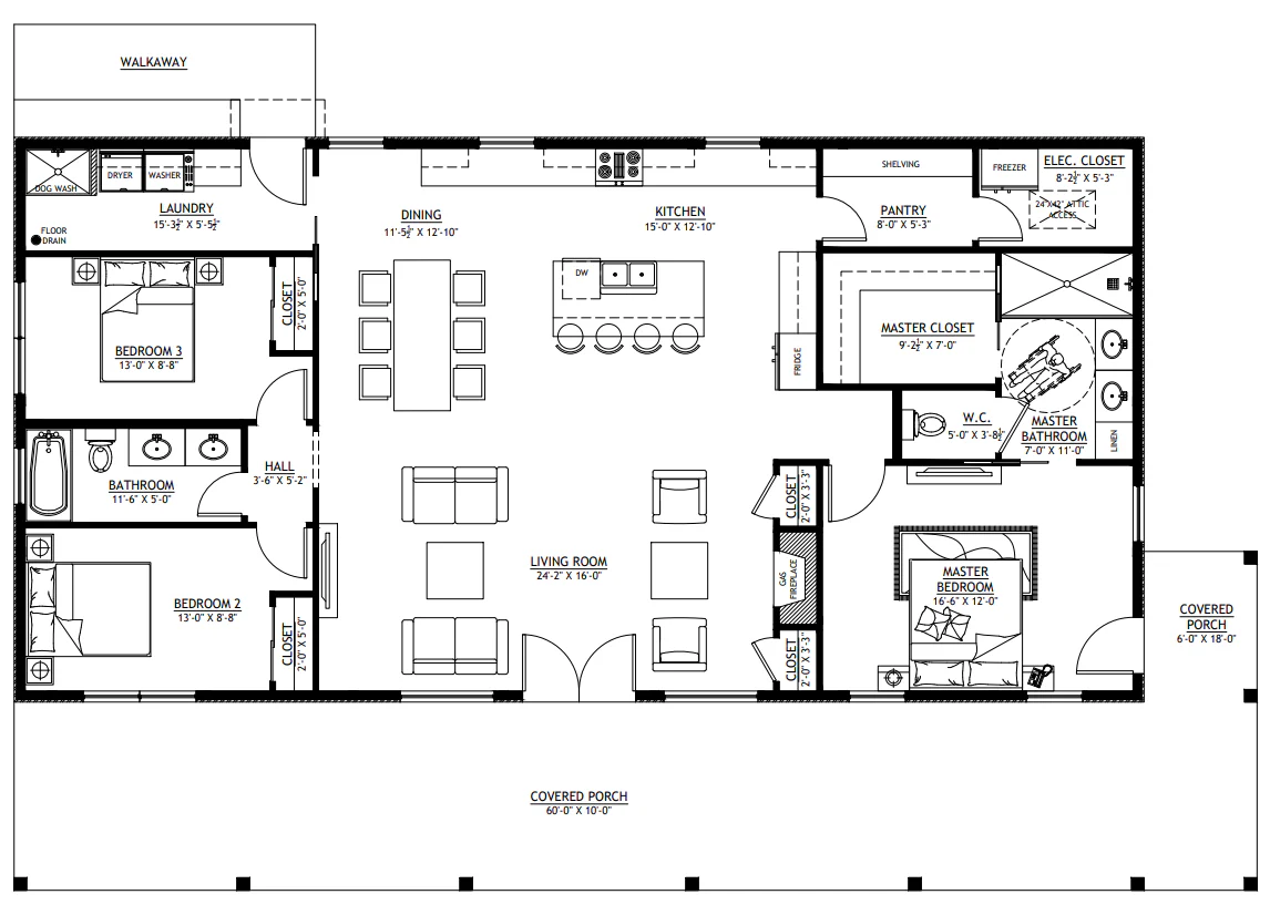 PL-64031 Ford Barndominium House Plan - Image 13