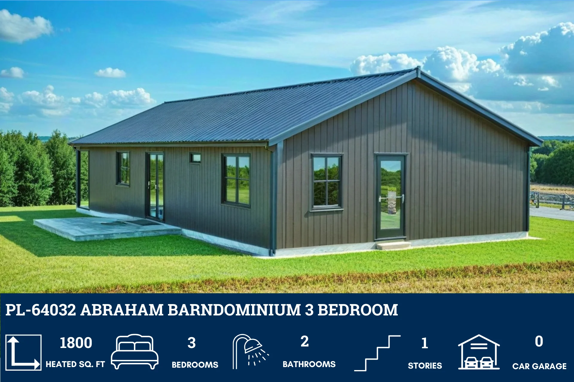 PL-64032 Abraham Barndominium House Plan - Image 8