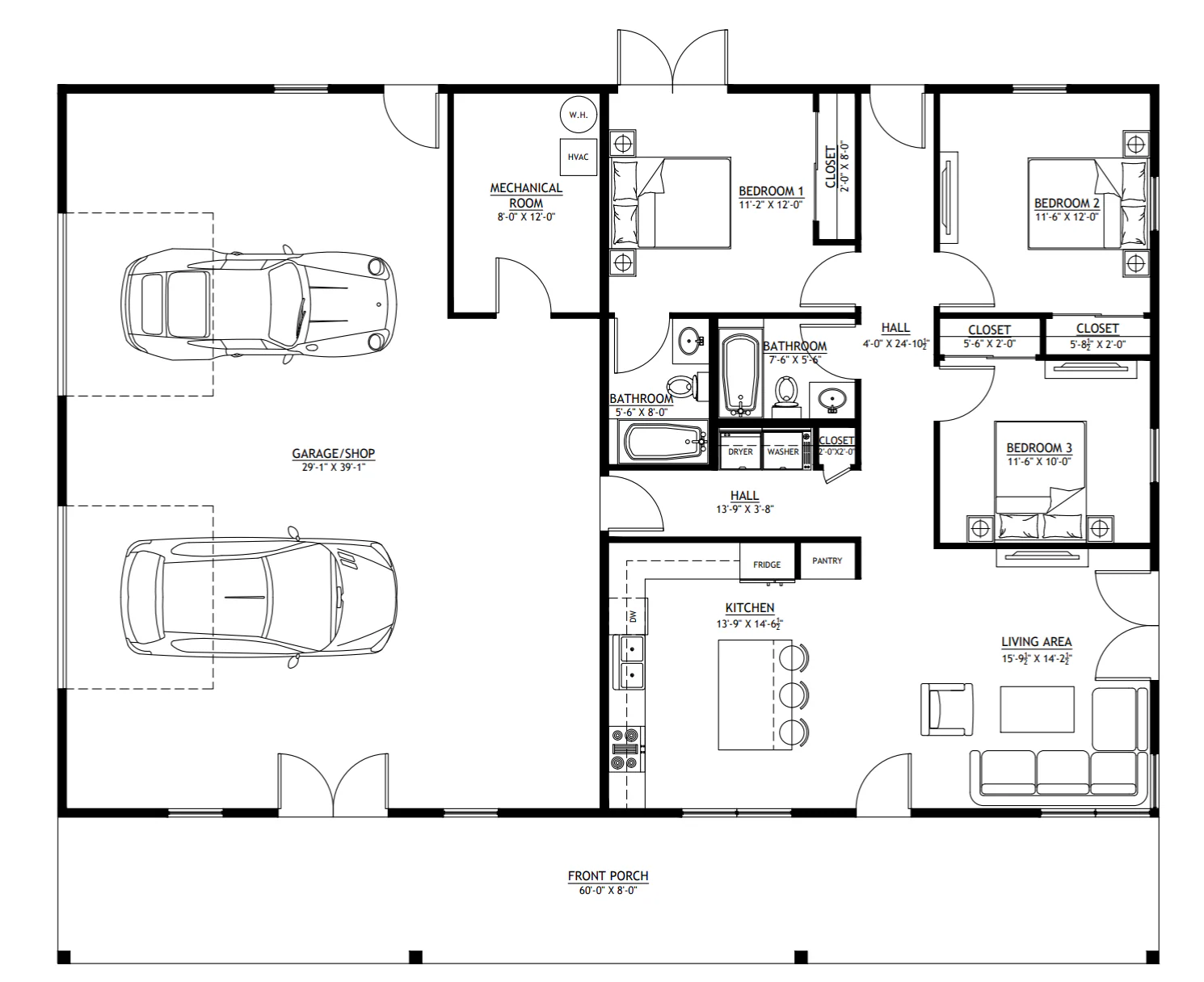 PL-64036 Frost Barndominium House Plan - Image 10