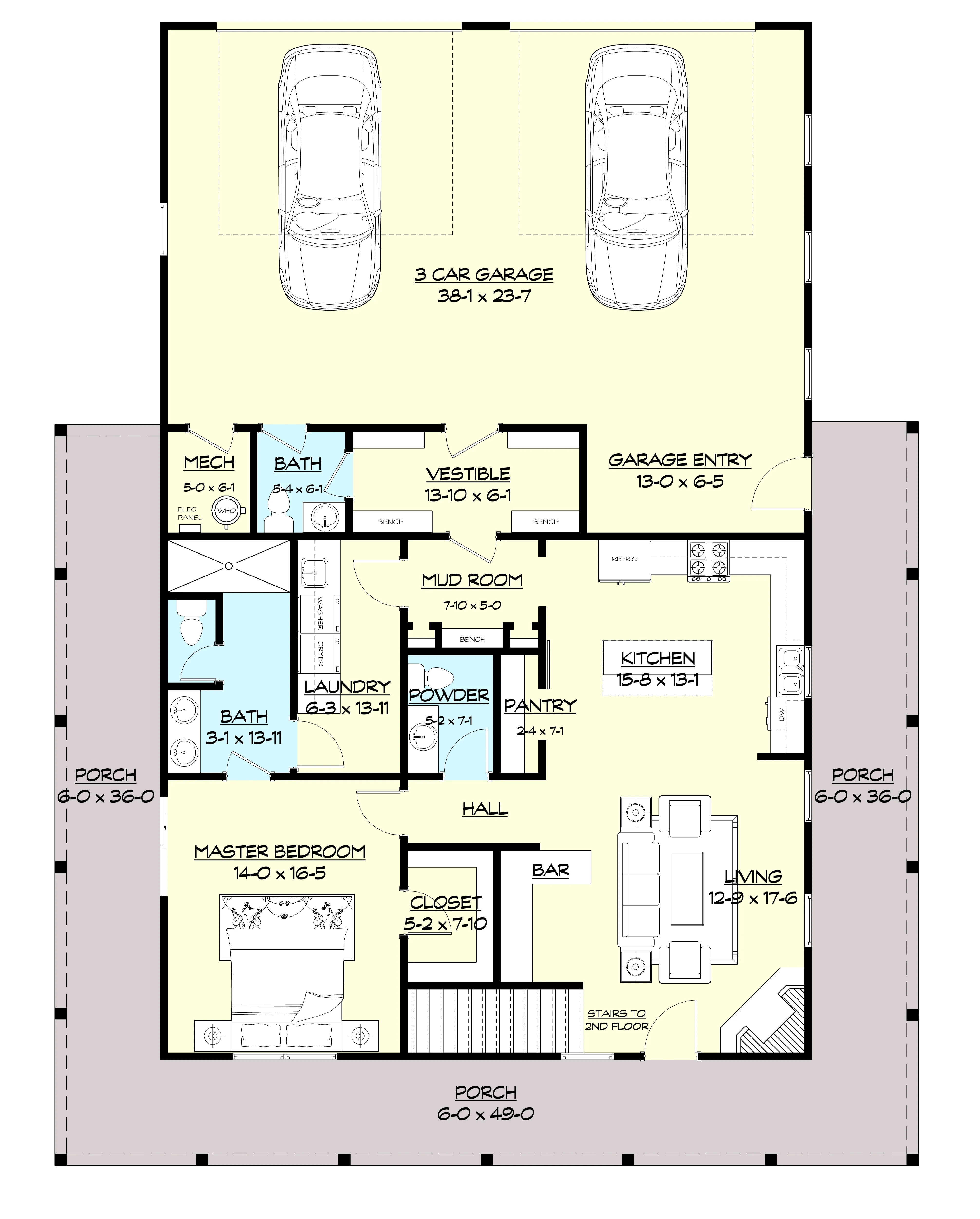 PL-69193 Westchase Barndominium House Plan - Image 8