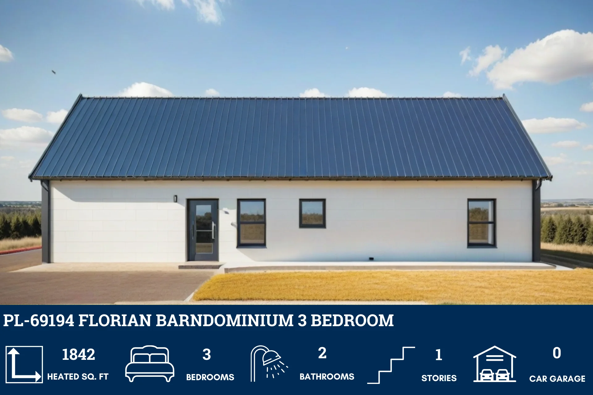 PL-69194 Florian Barndominium House Plan - Image 3