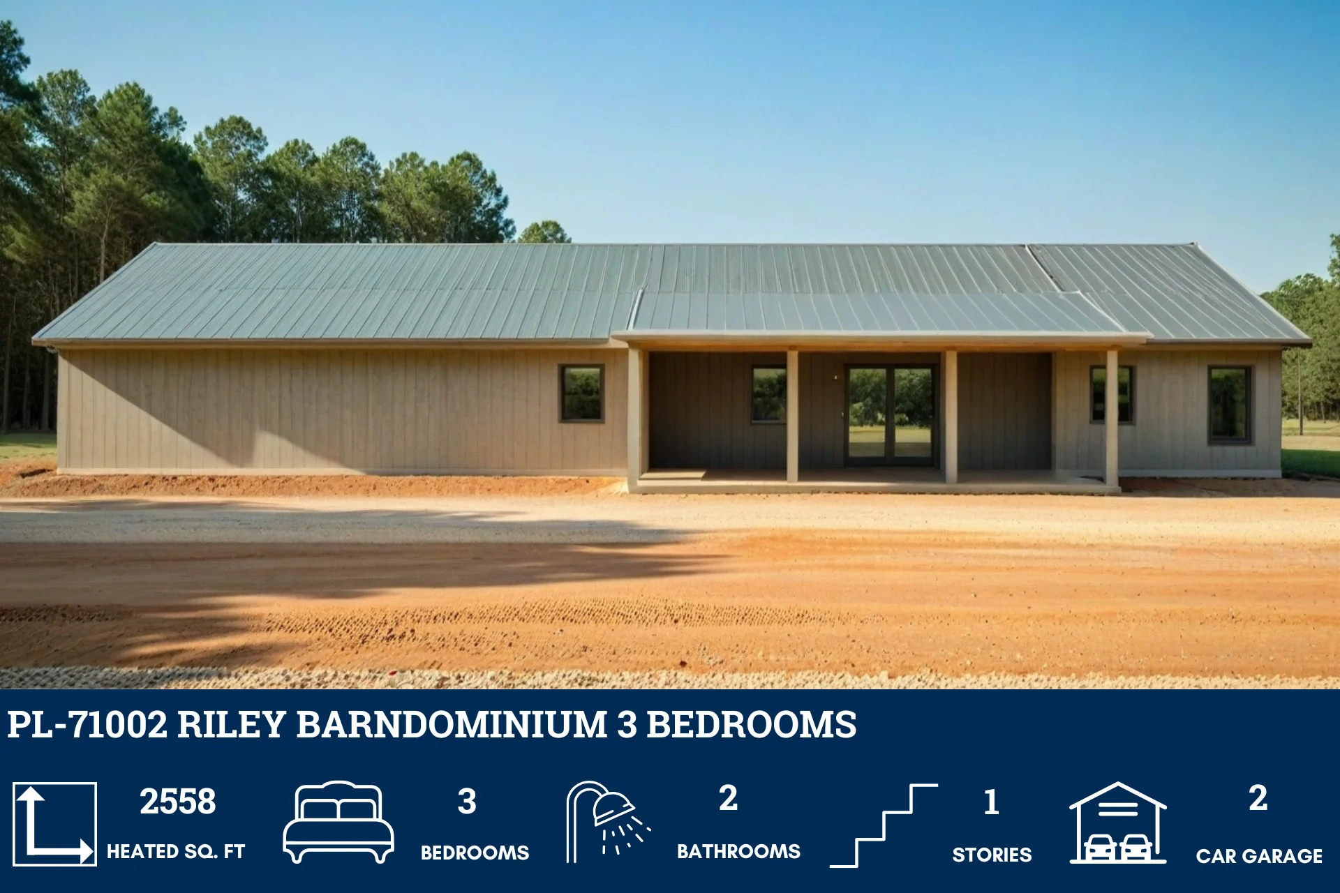PL-71002 Riley Barndominium House Plan - Image 3