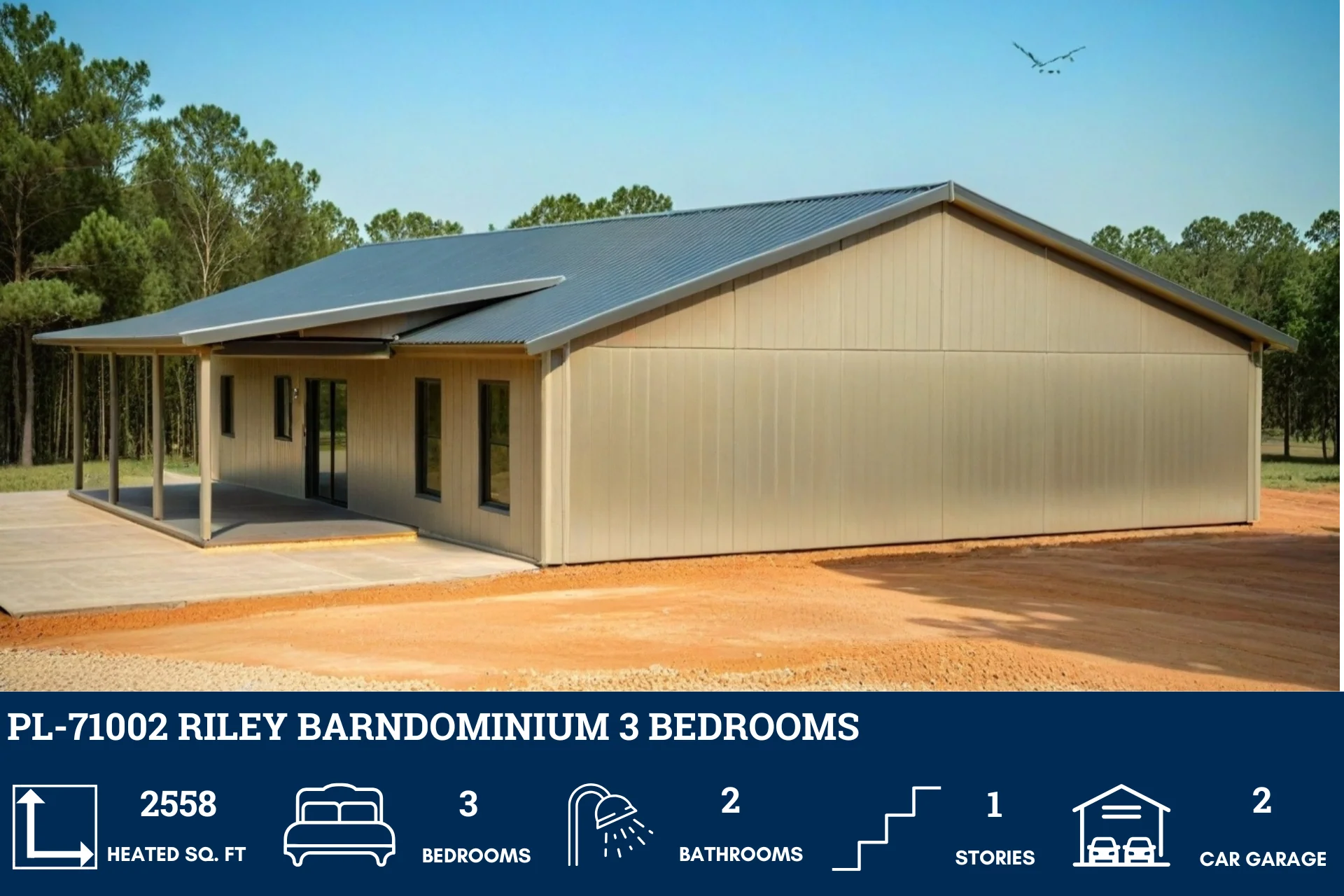 PL-71002 Riley Barndominium House Plan - Image 4