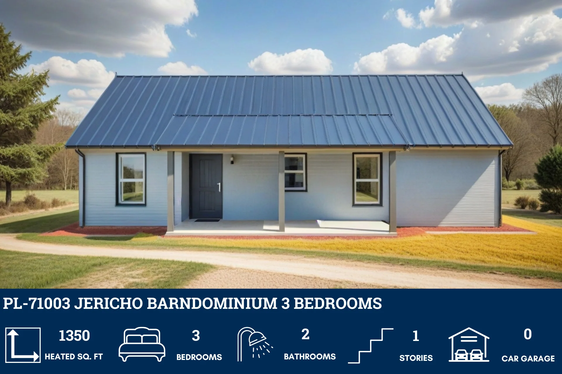 PL-71003 Jericho Barndominium House Plan - Image 3
