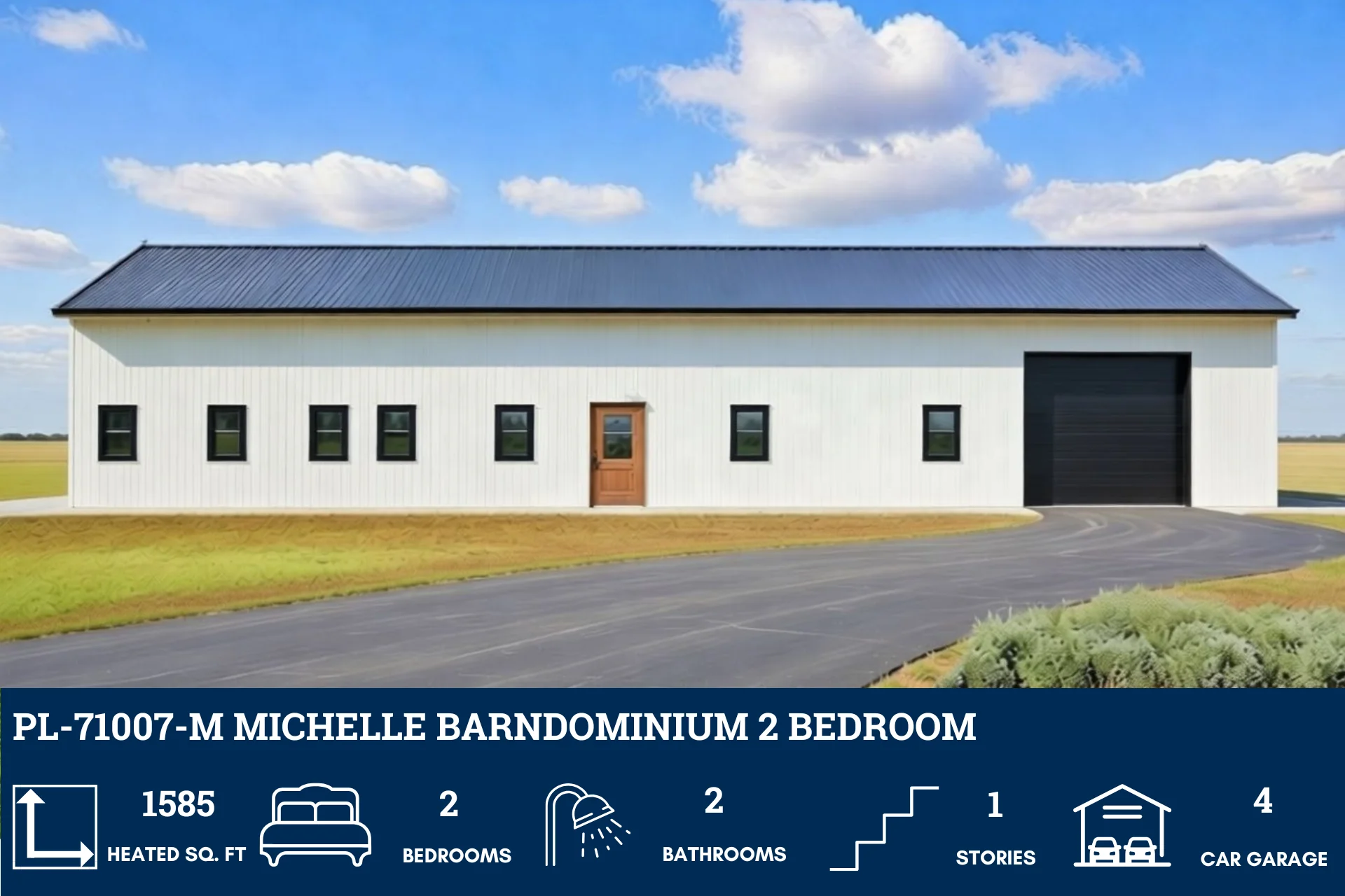 PL-71007-M Michelle Barndominium House Plan - Image 3