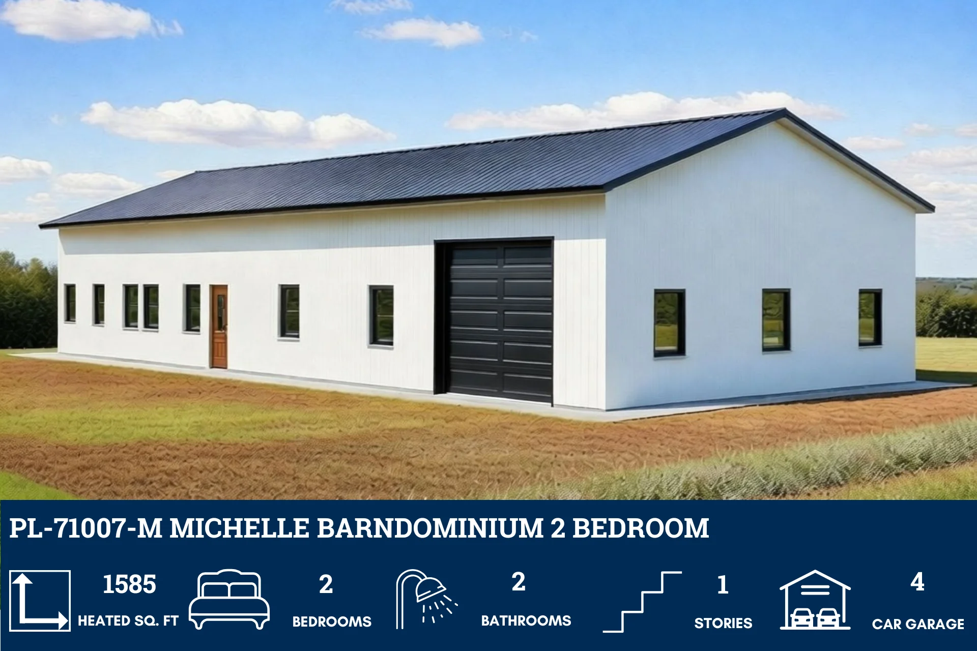 PL-71007-M Michelle Barndominium House Plan - Image 4