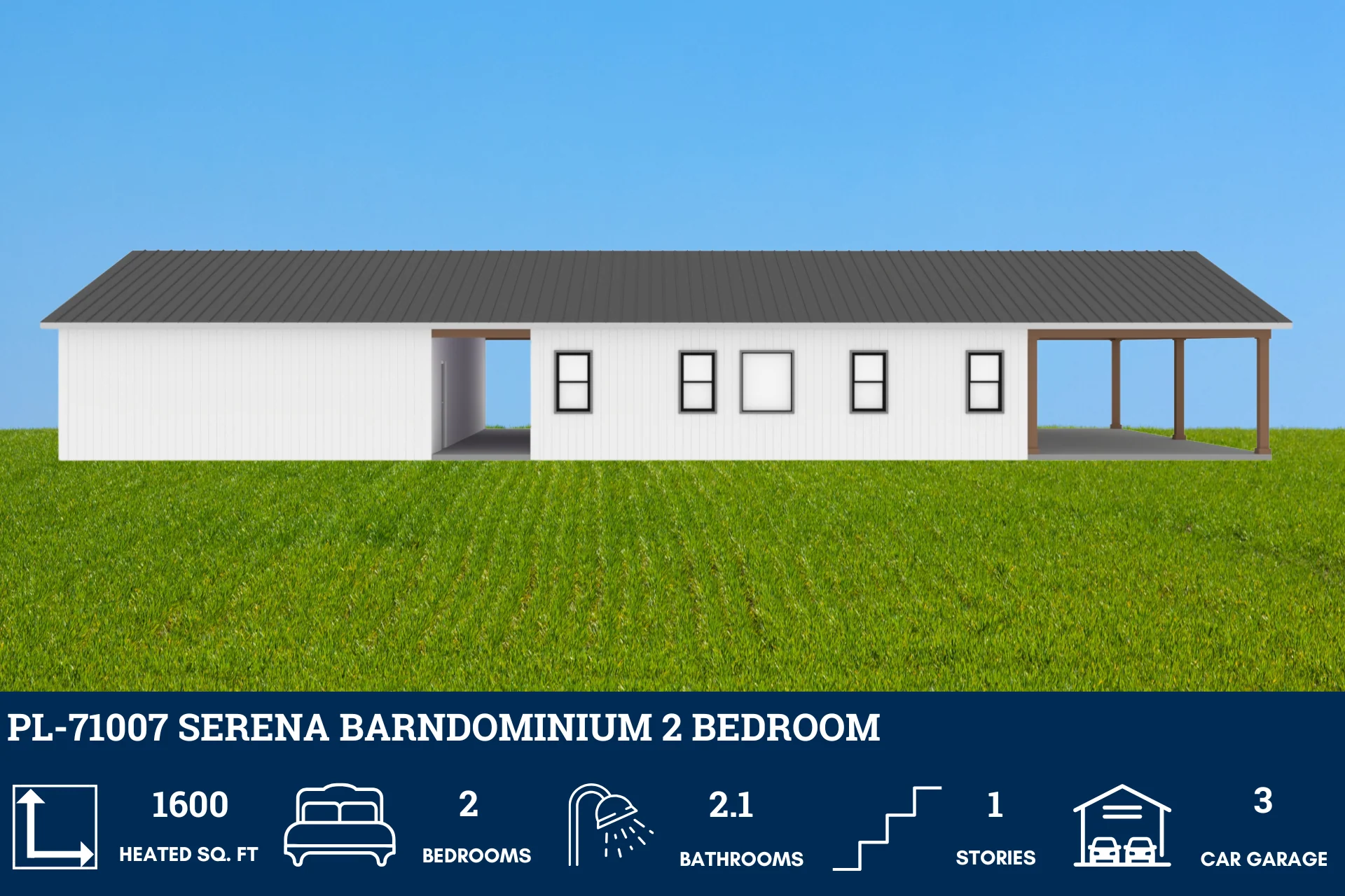 PL-71007 Serena Barndominium House Plan - Image 3