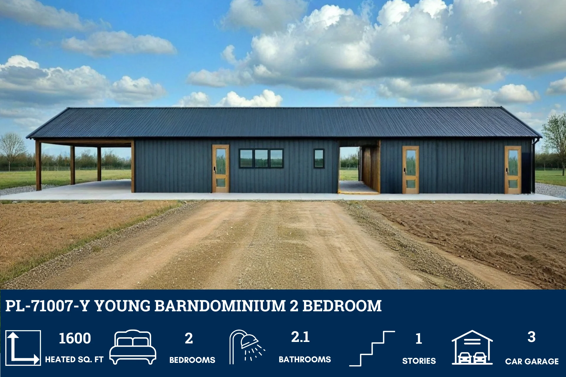 PL-71007-Y Young Barndominium House Plan - Image 3