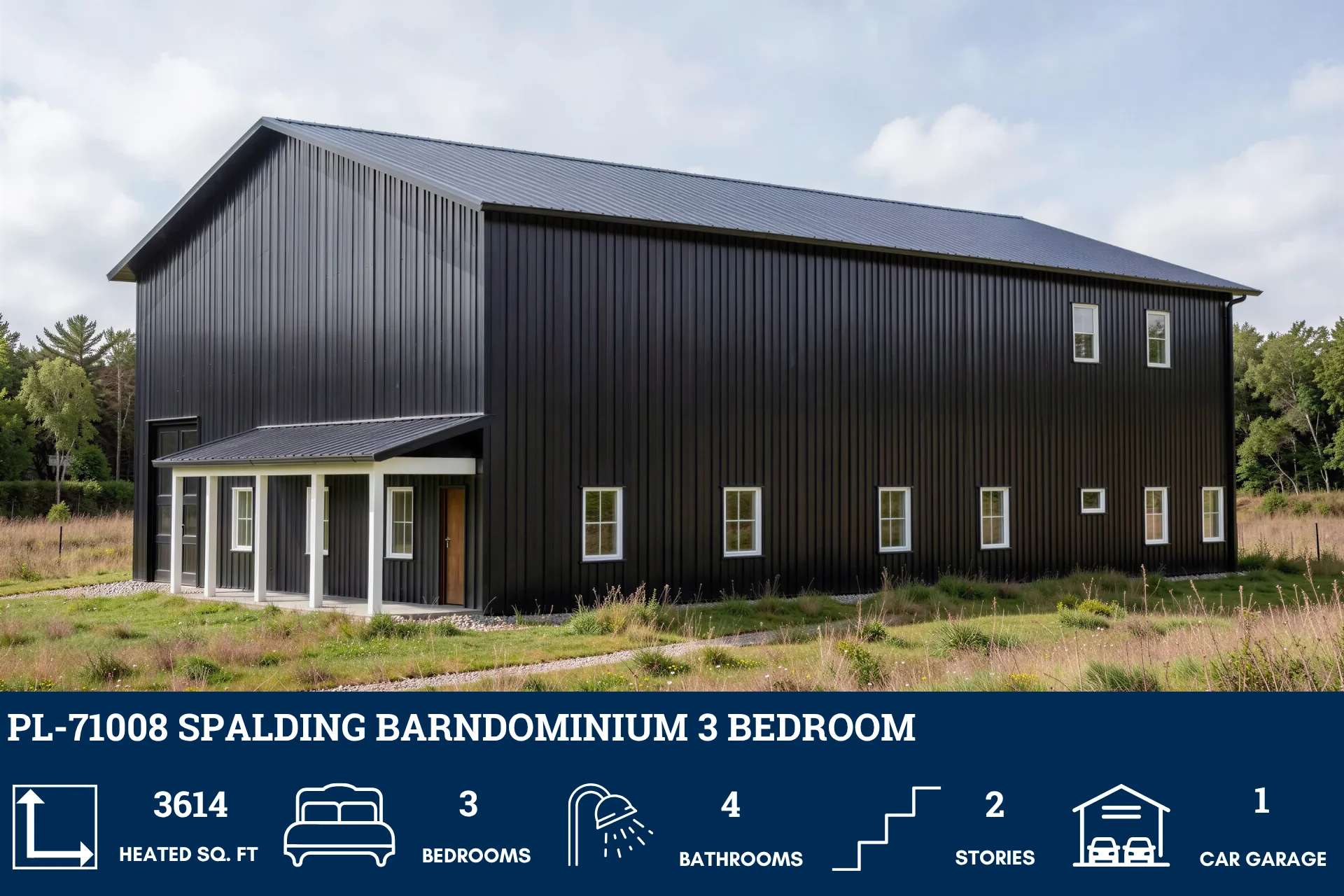 PL-71008 Spalding Barndominium House Plan - Image 2