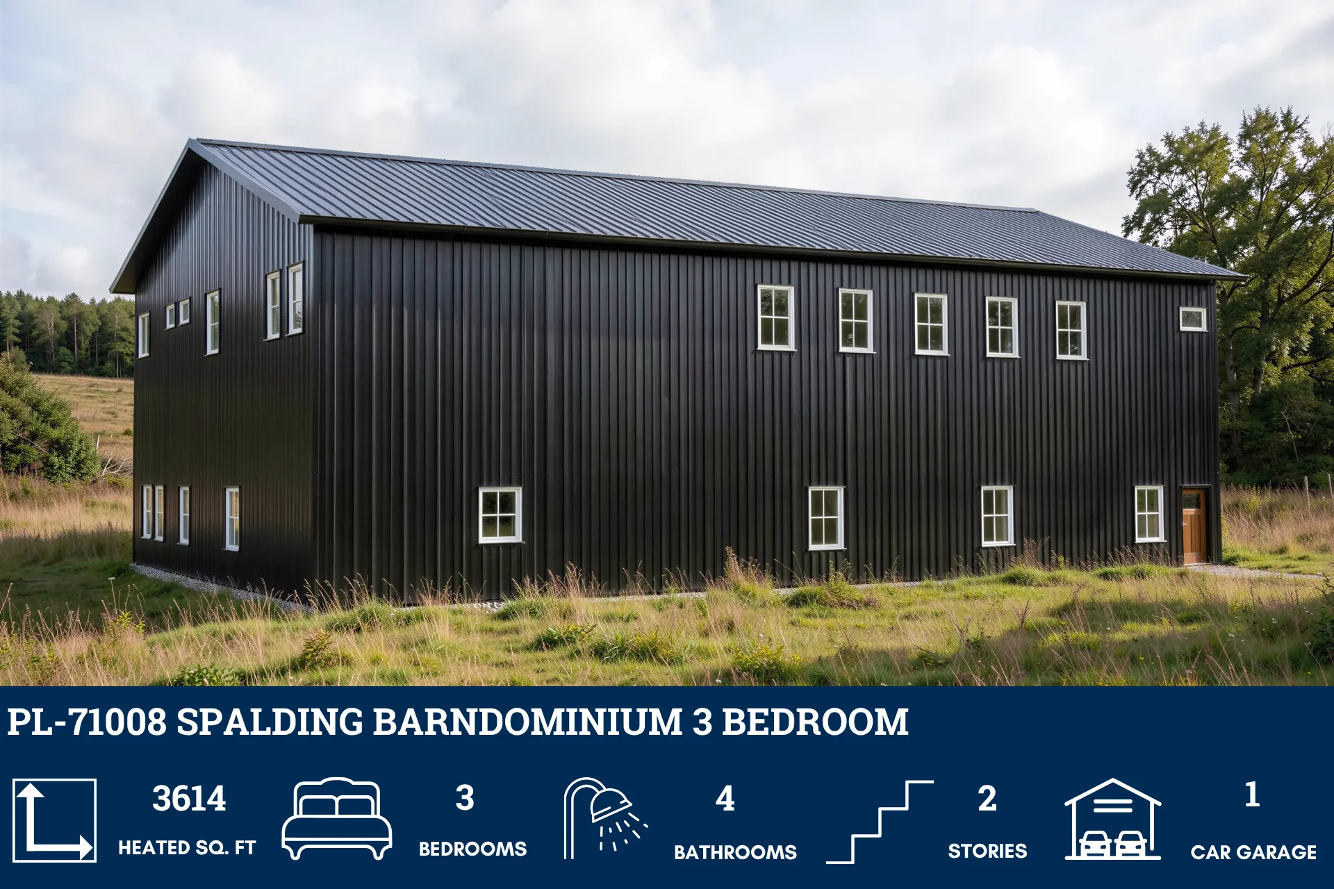 PL-71008 Spalding Barndominium House Plan - Image 4