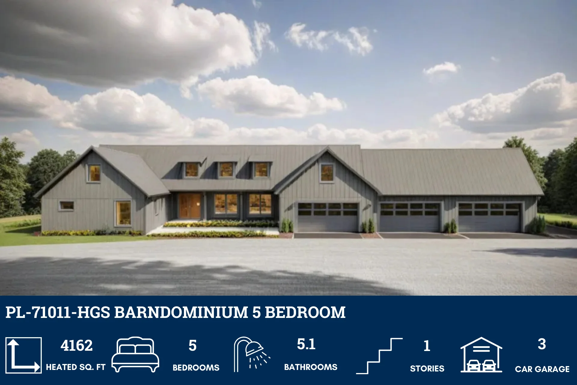 PL-71011-HGS Barndominium House Plan - Image 2