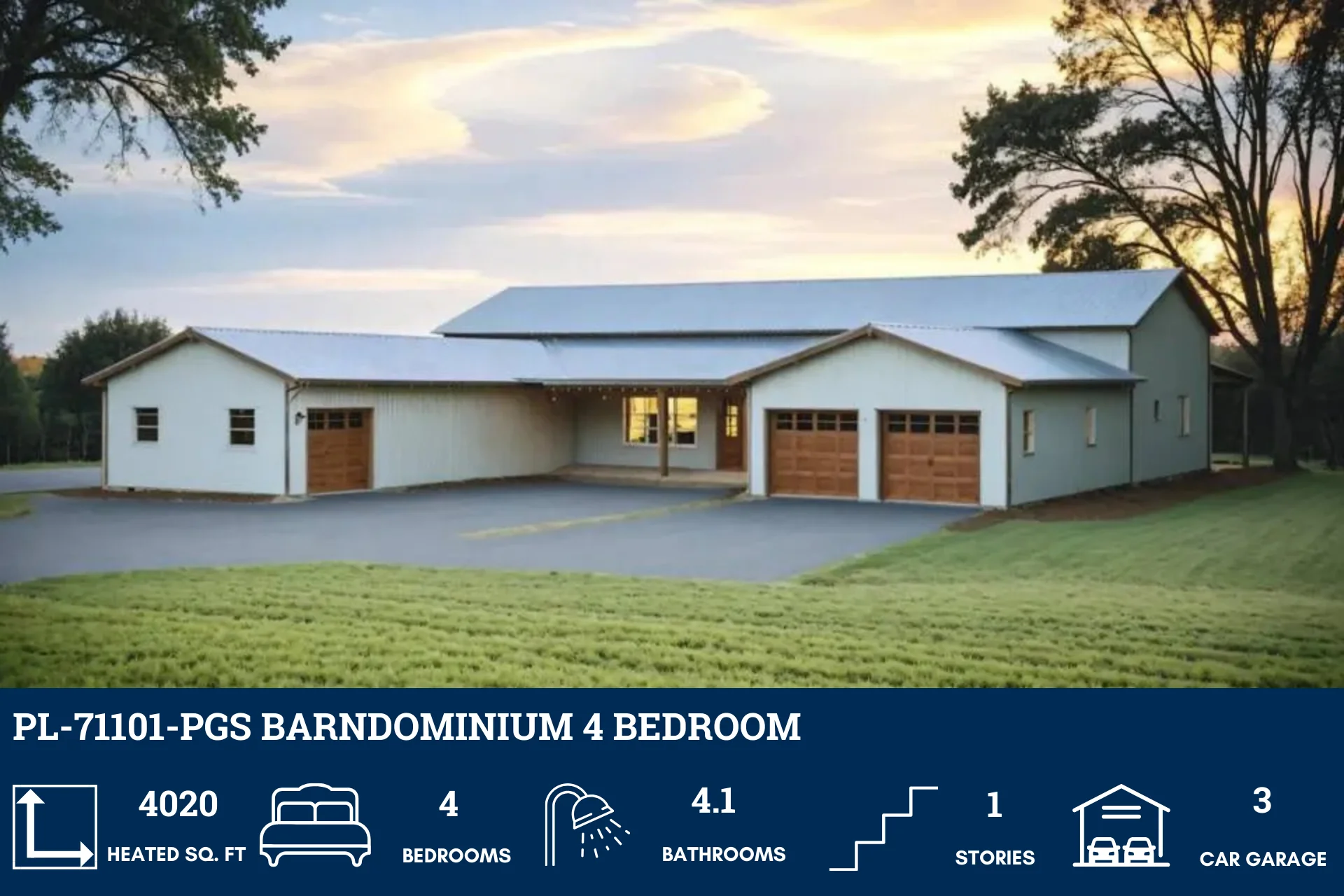 PL-71011-PGS Barndominium House Plan - Image 2
