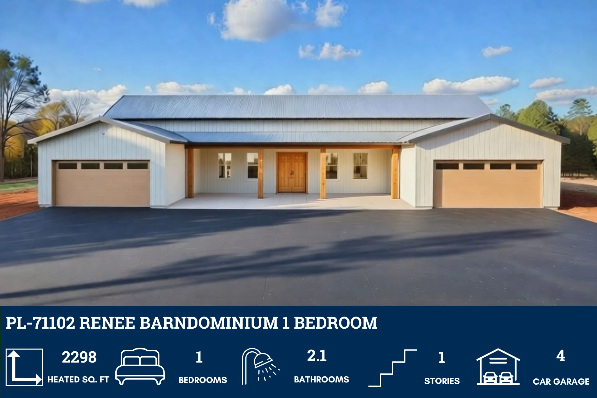 PL-71102 Renee Barndominium House Plan - Image 2