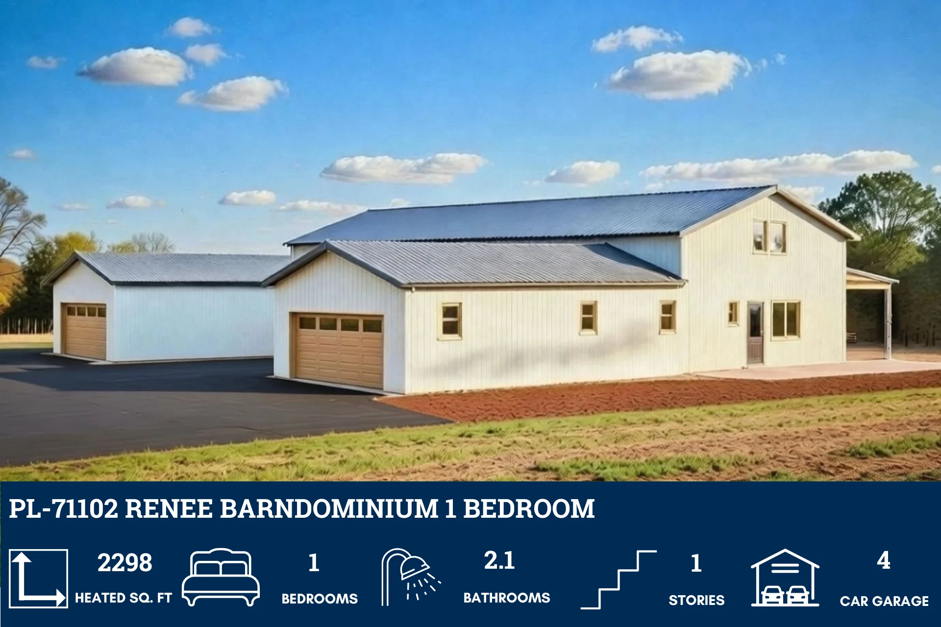 PL-71102 Renee Barndominium House Plan - Image 3