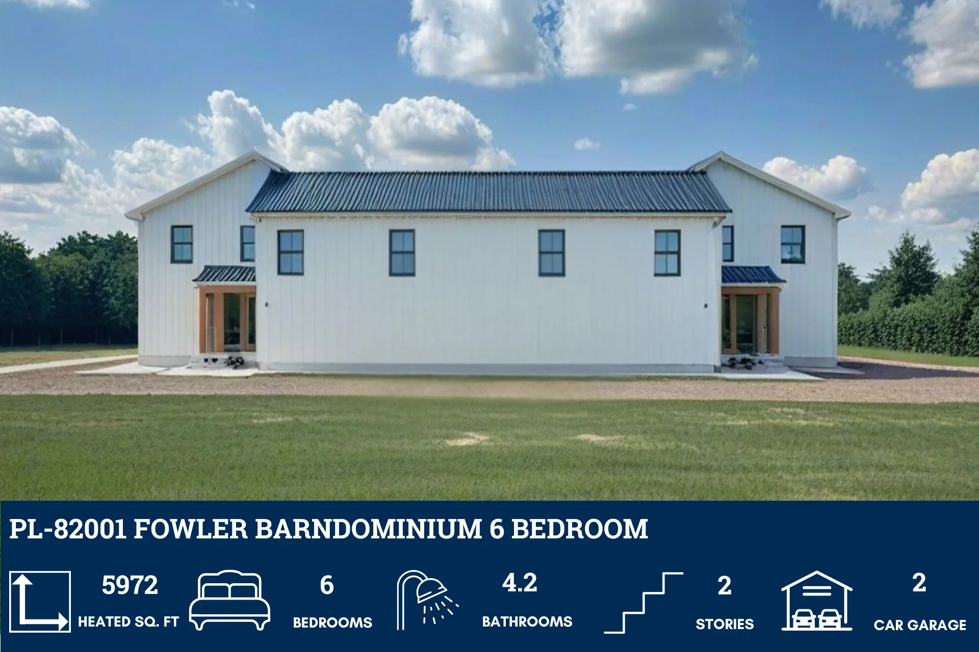 PL-82001 Fowler Barndominium House Plan - Image 3