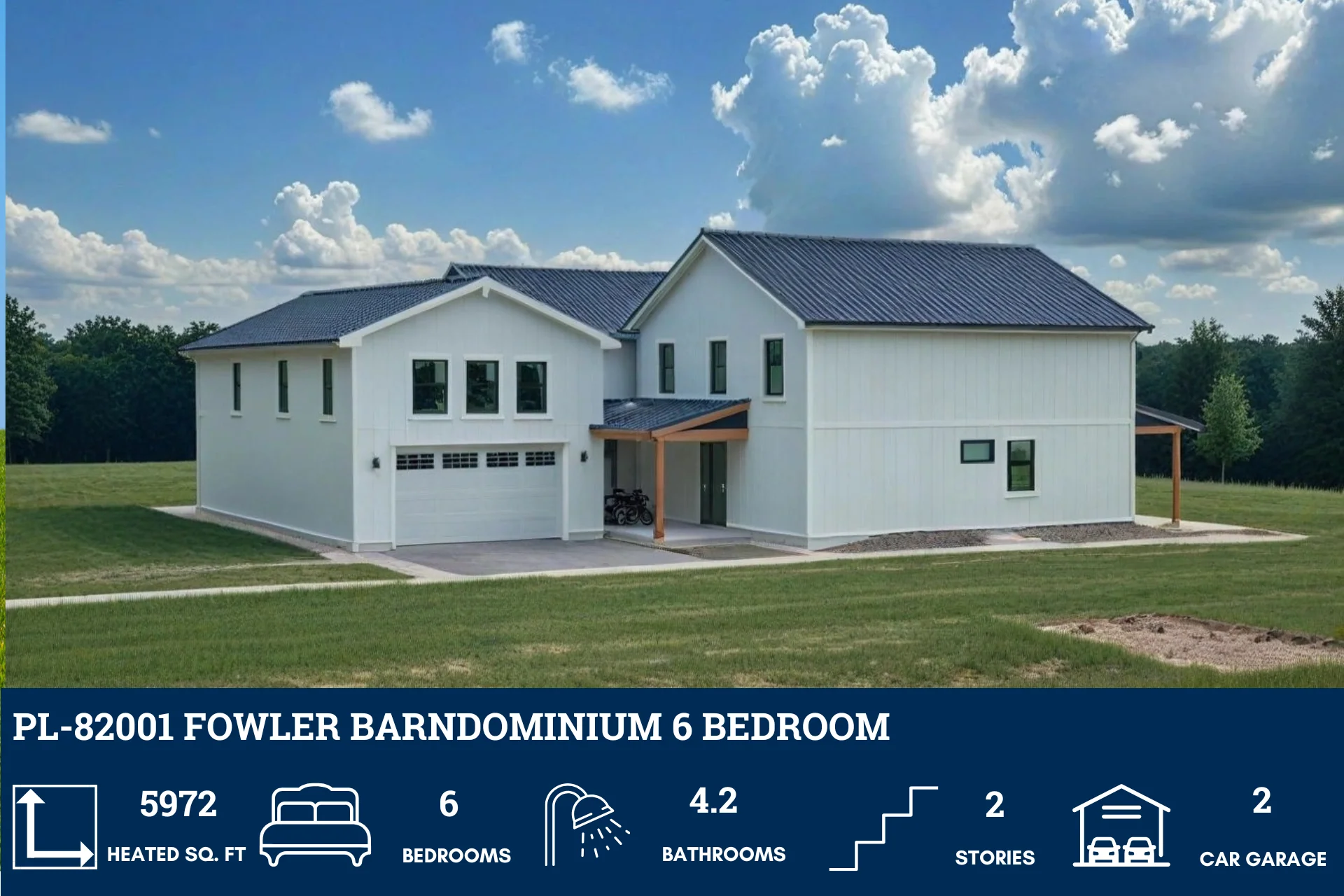 PL-82001 Fowler Barndominium House Plan - Image 4