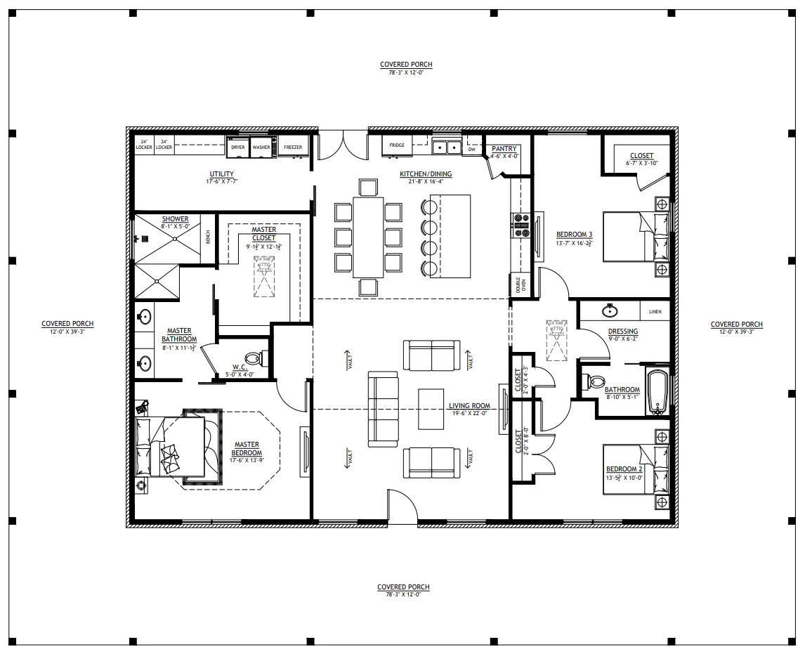 RP-10004 Randall Barndominium House Plan - Image 13