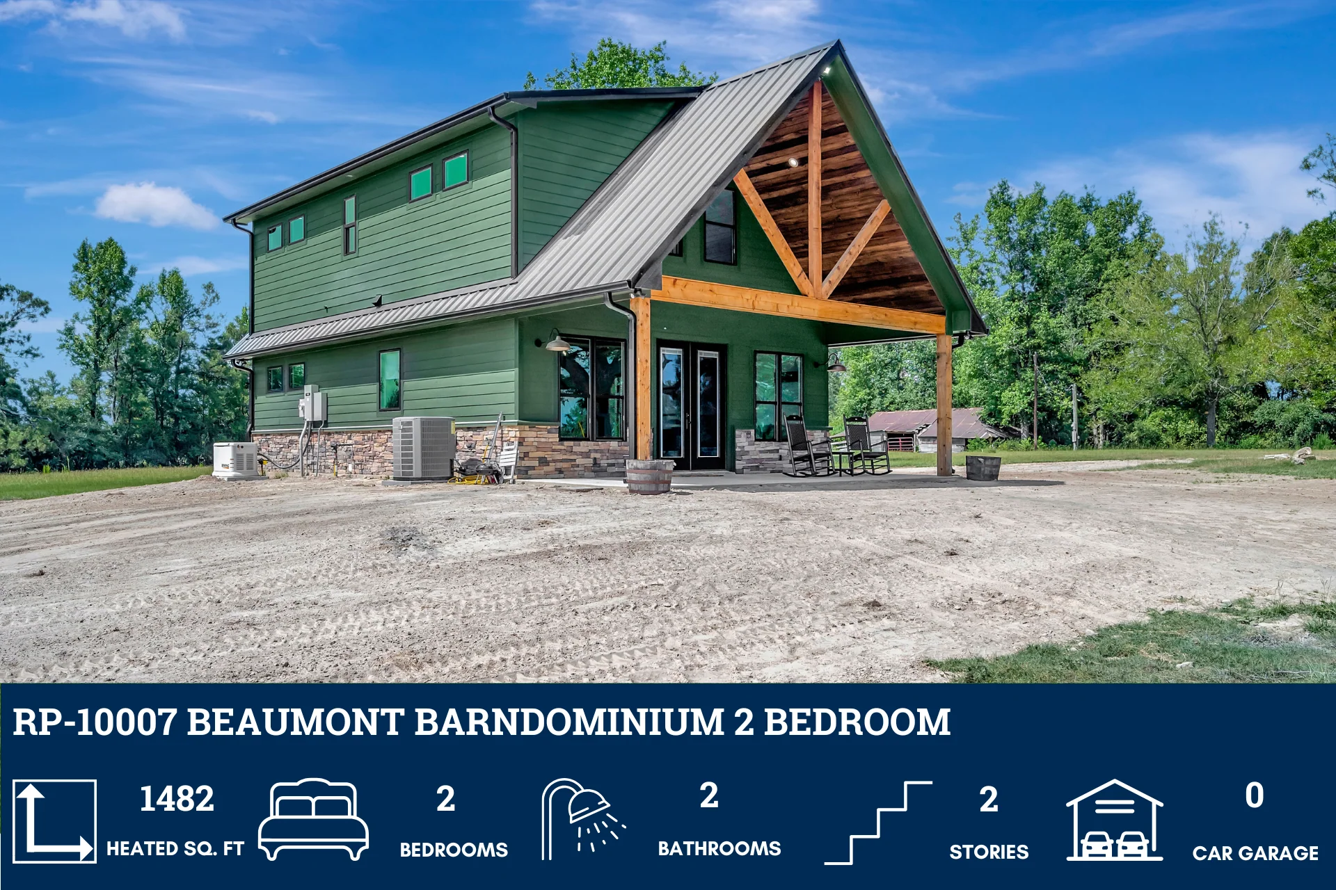 RP-10007 Beaumont Barndominium House Plan - Image 3