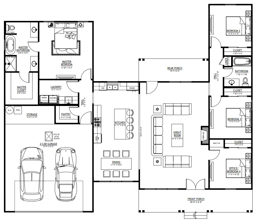 SV-30003 Cambridge Custom Home Plan - Image 4