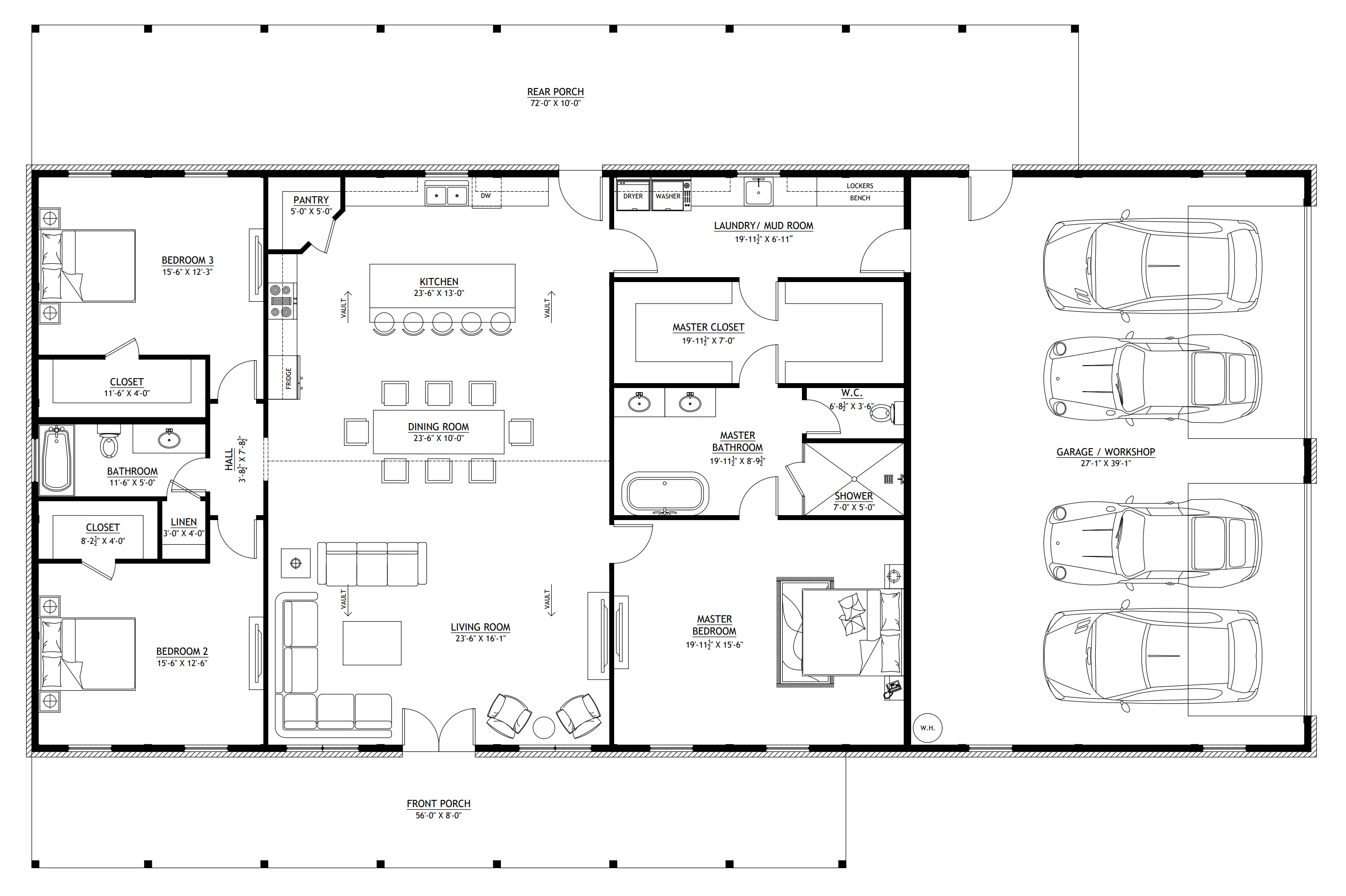 SV-5501 Charlotte Barndominium House Plan - Image 12