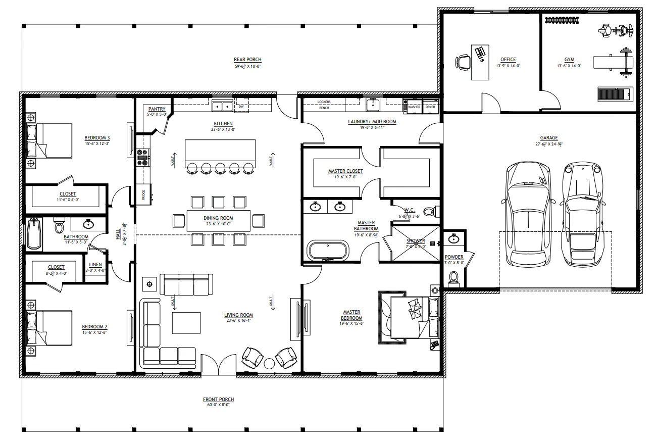 SV-5501-J Jacob Barndominium House Plan - Image 12
