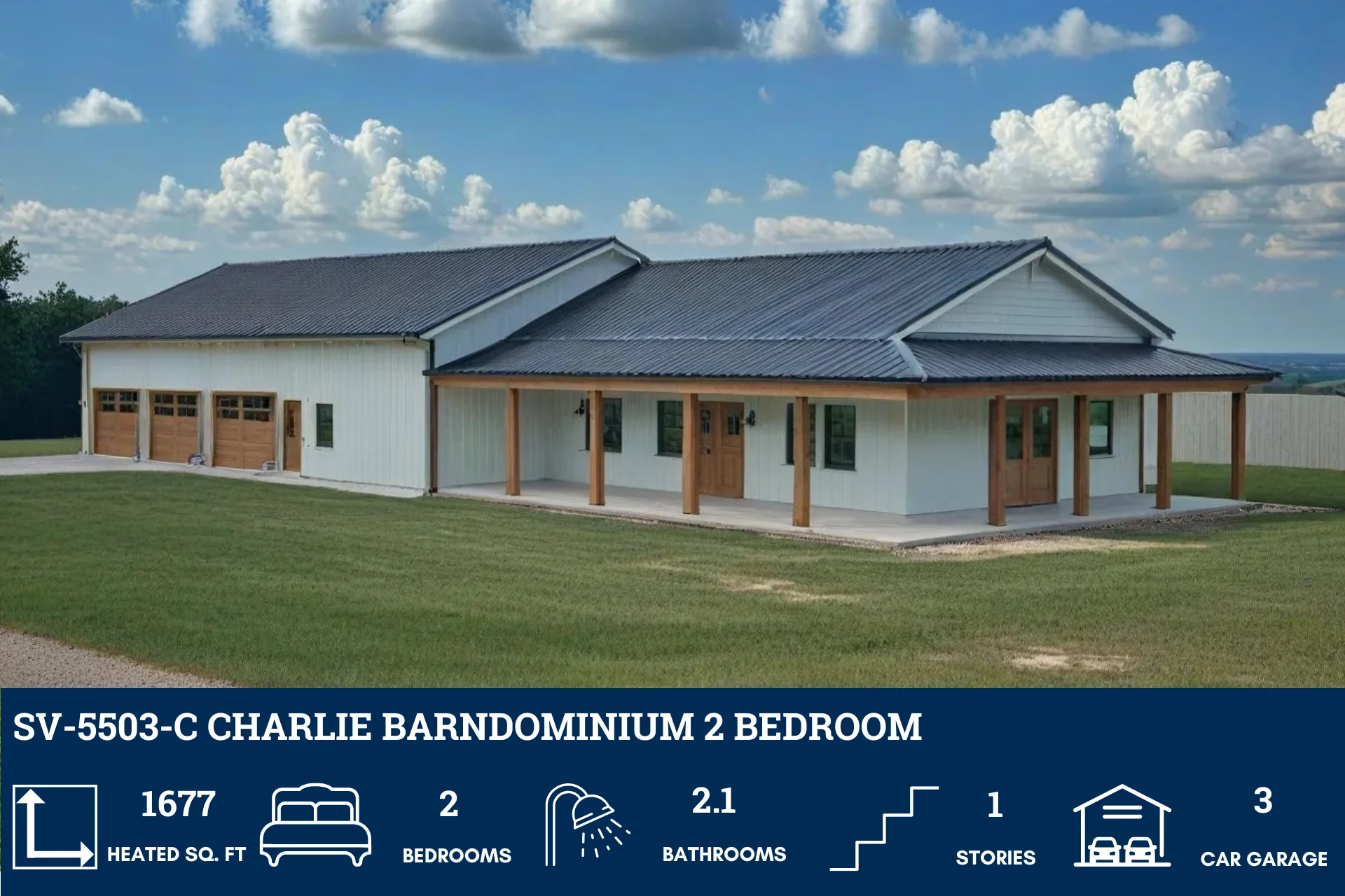 SV-5503-C Charlie Barndominium House Plan - Image 3