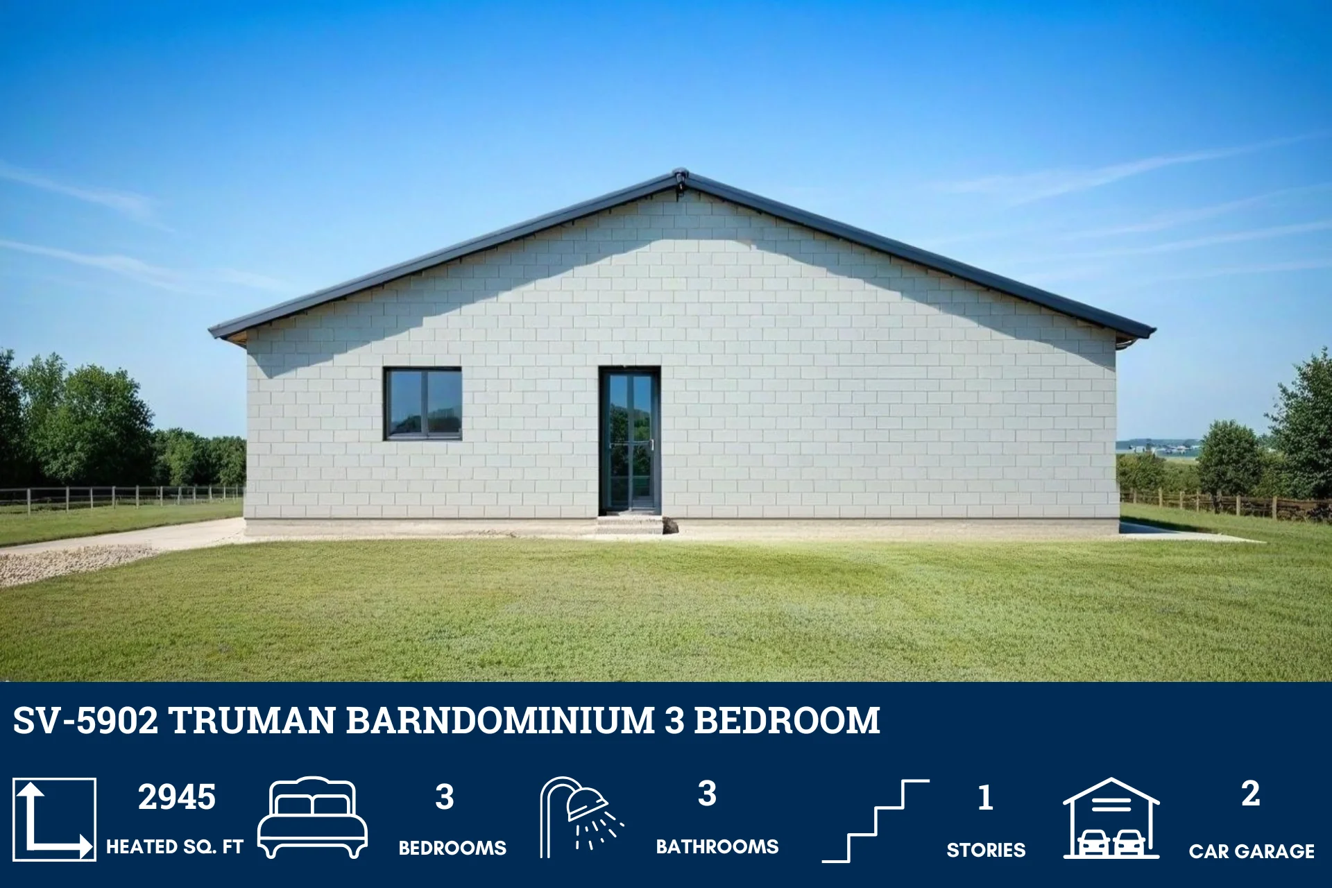 SV-5902 Truman Barndominium House Plan - Image 2